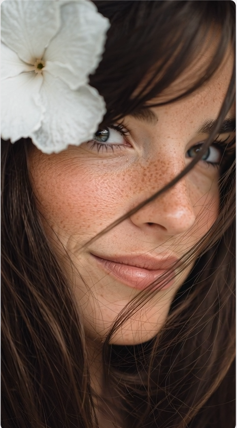 沉浸在爱河中的美丽女子