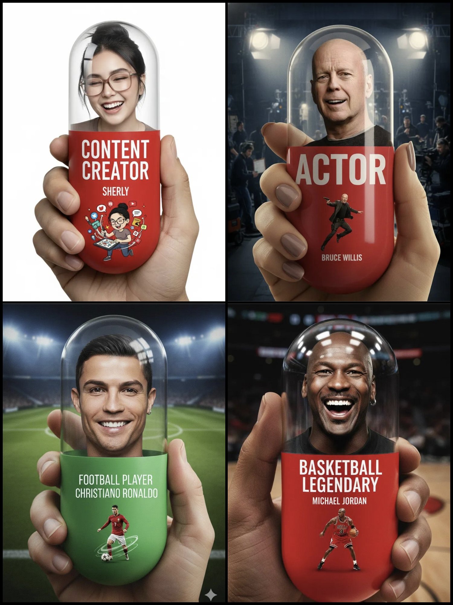 人手拿着一颗巨大的竖式药丸的特写镜头 2 人手拿着一颗巨大的竖式药丸的特写镜头