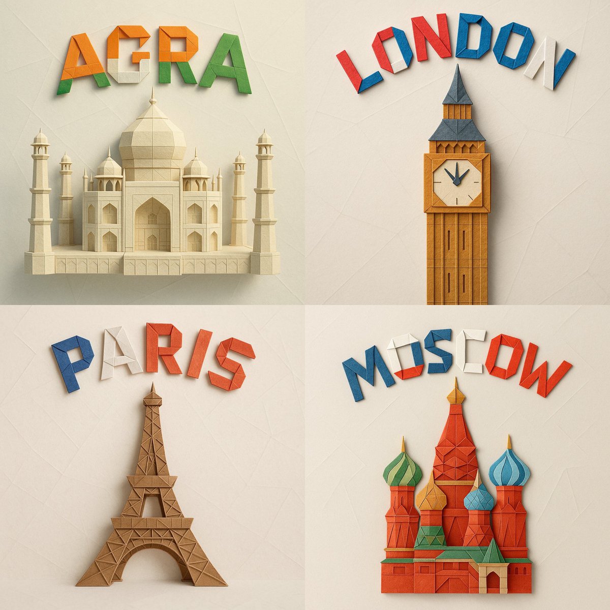 精致纸艺折纸模型