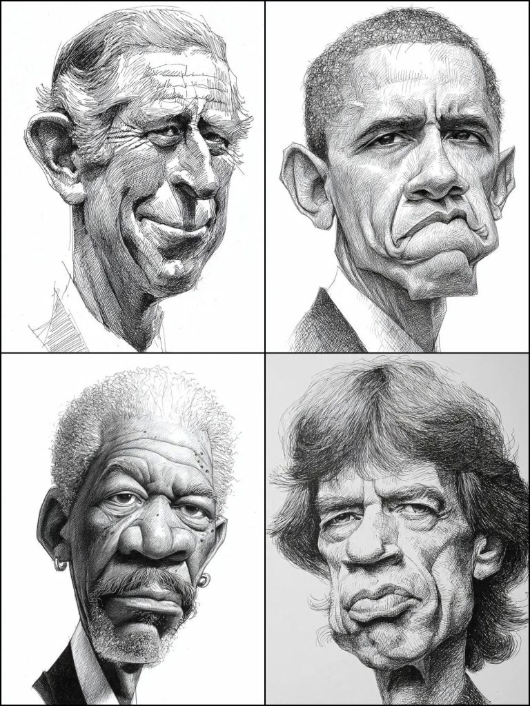 黑白素描手绘漫画