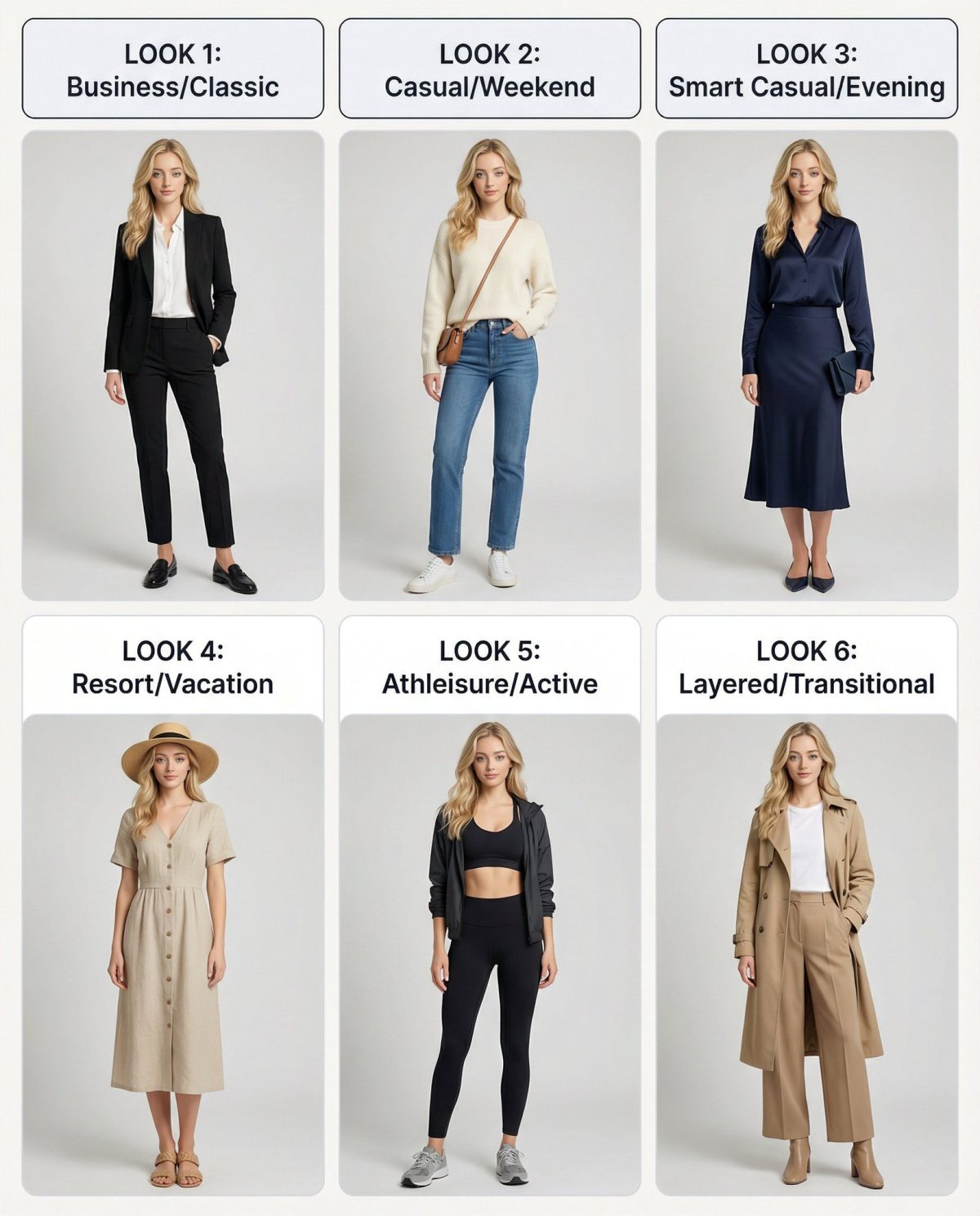 Chic Capsule Lookbook | 极简胶囊衣橱灵感