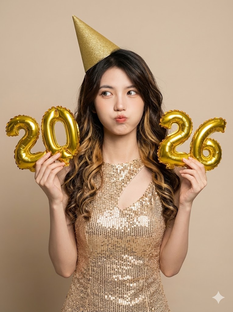 Nanobanana模型生成 2026写实摄影棚时尚肖像 - AI绘画提示词参考