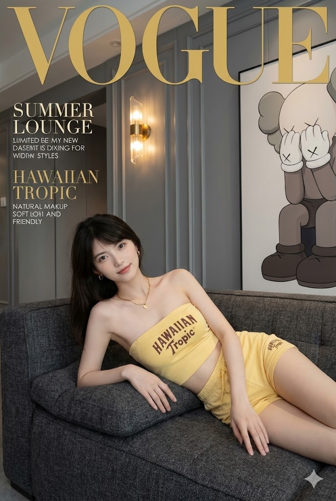 Nanobanana模型生成 金色长卷发和白皙肤色的女子 - AI绘画提示词参考