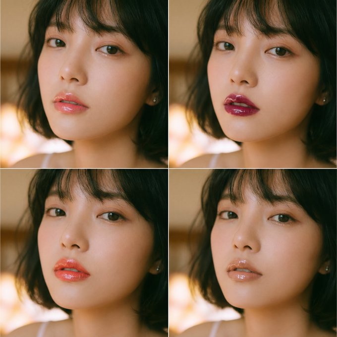 Nanobanana模型生成 女性面部涂口红和唇彩效果的图像 - AI绘画提示词参考