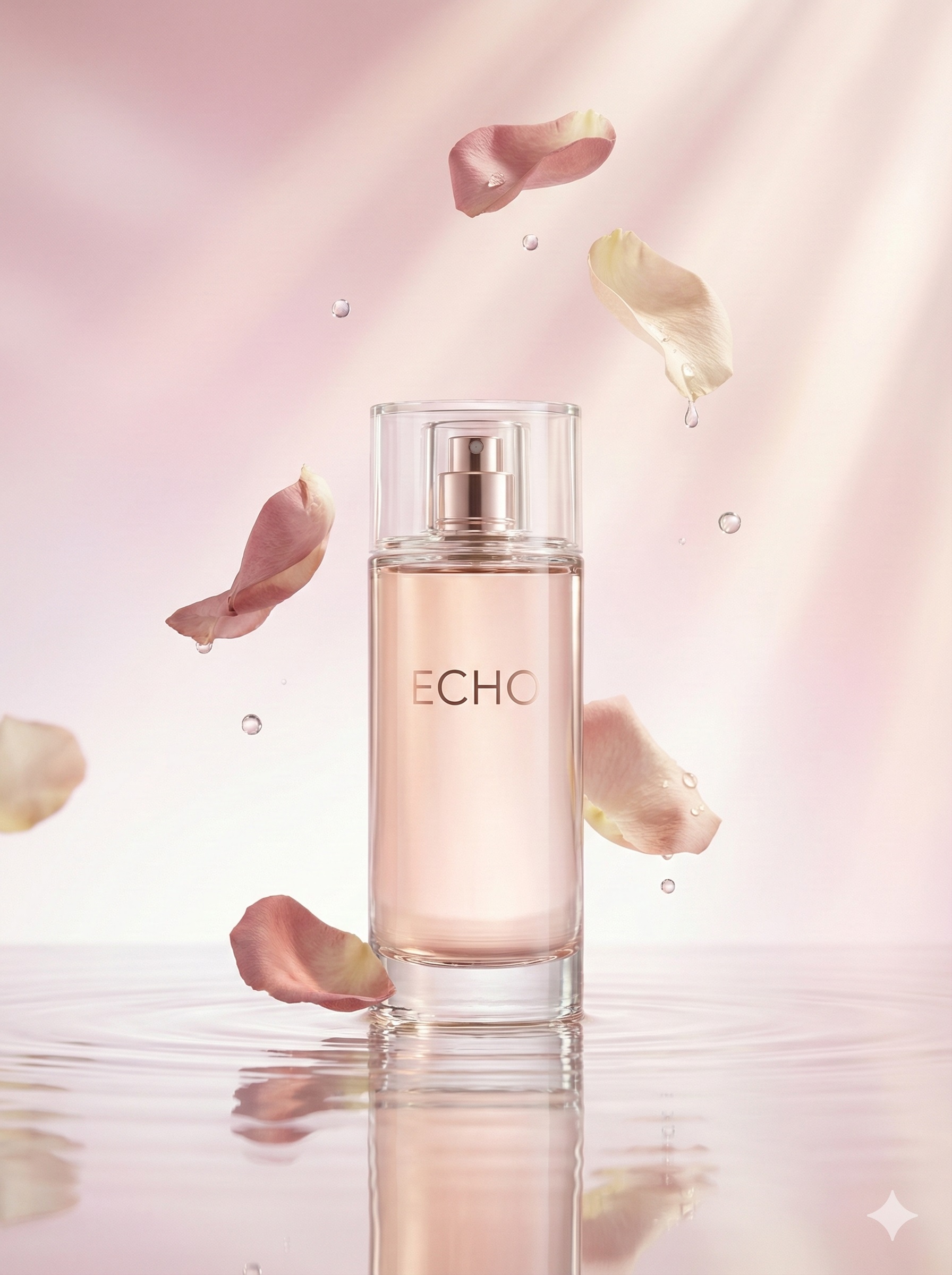 Nanobanana模型生成 花香调香水(柔美浪漫) - AI绘画提示词参考