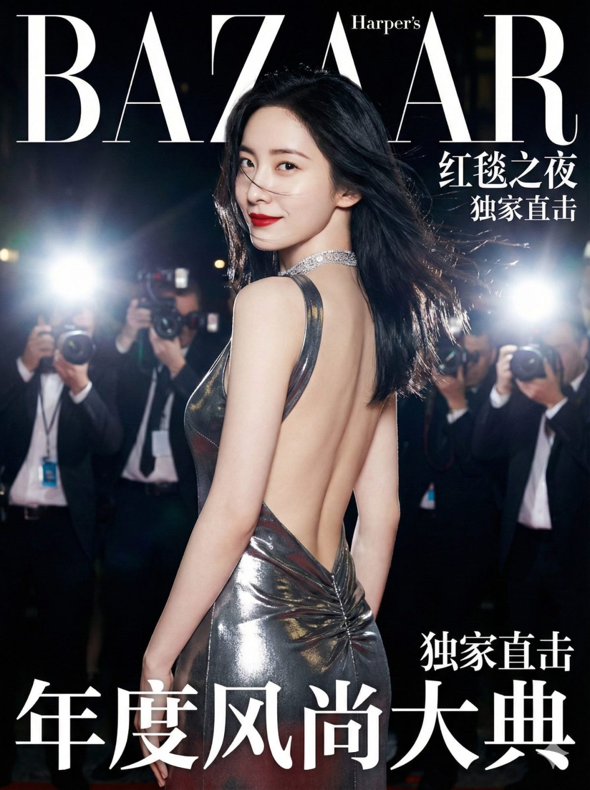 Nanobanana模型生成 国际顶流时尚杂志封面 - AI绘画提示词参考