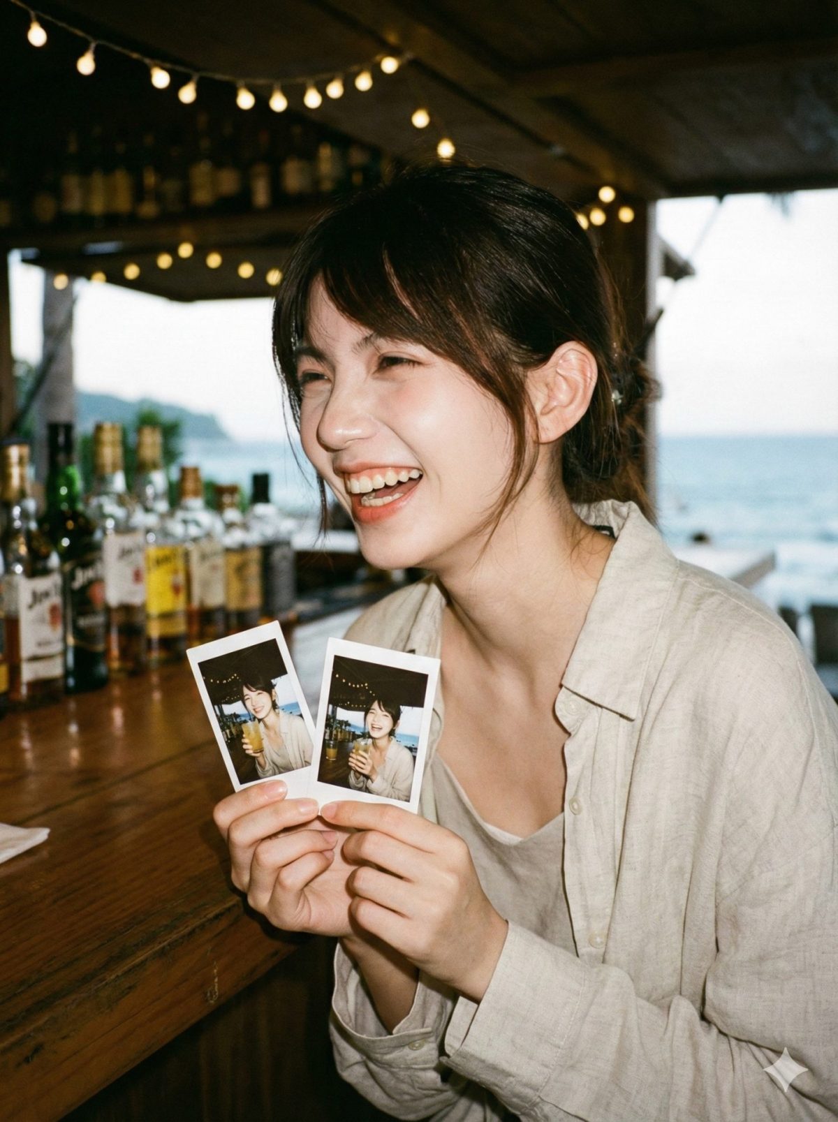 Nanobanana模型生成 度假酒馆的胶片瞬间 - AI绘画提示词参考