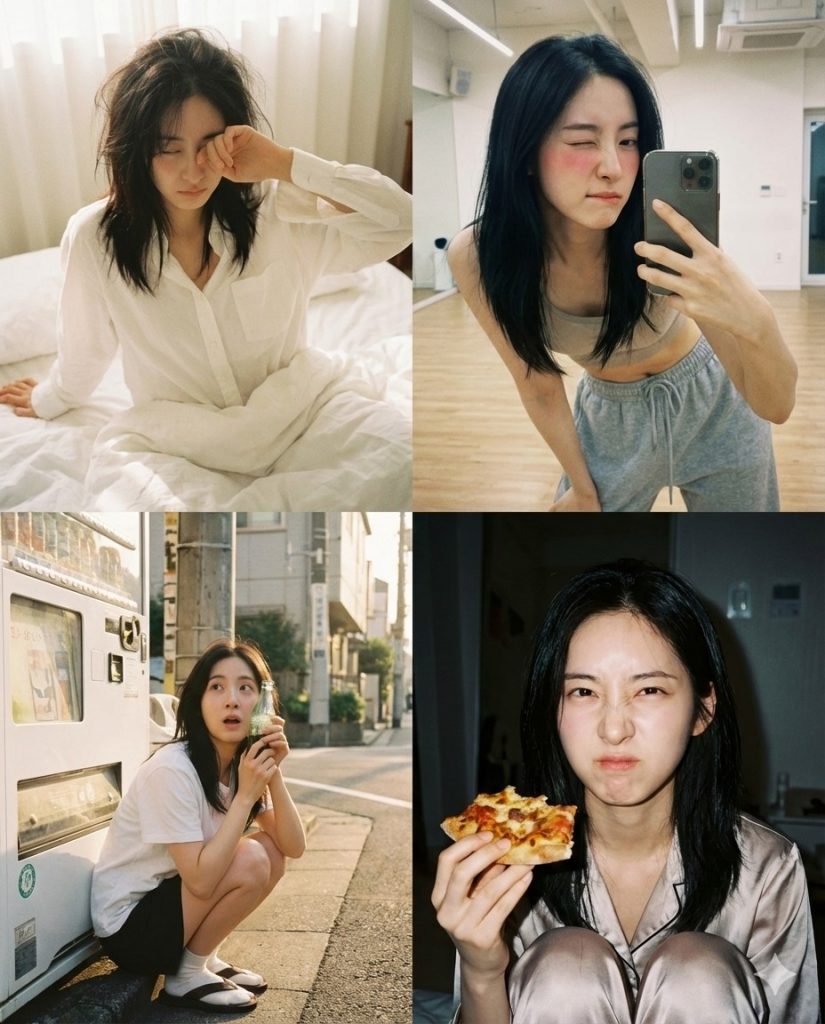 Nanobanana模型生成 K-Pop视觉美学四宫格 - AI绘画提示词参考