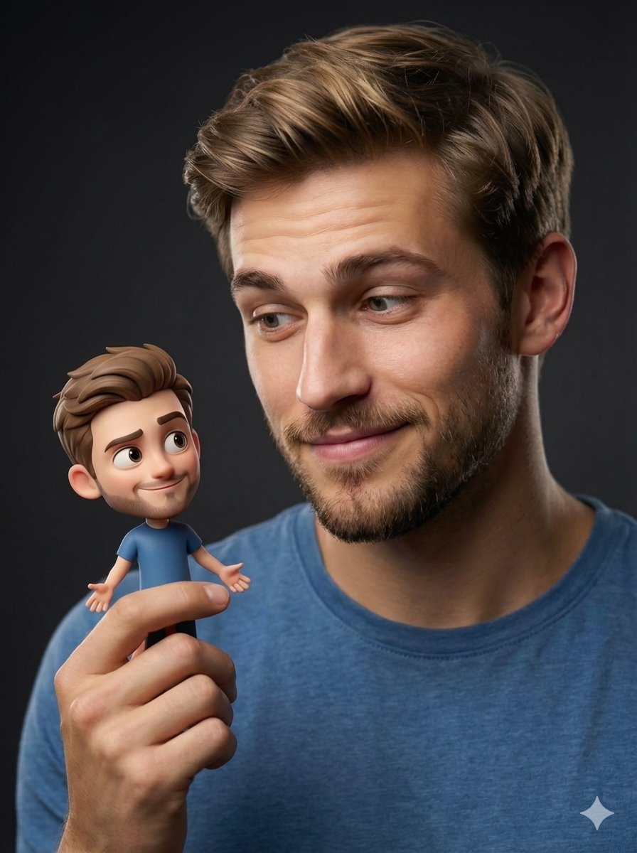 Nanobanana模型生成 写实与皮克斯风的温柔对视 - AI绘画提示词参考