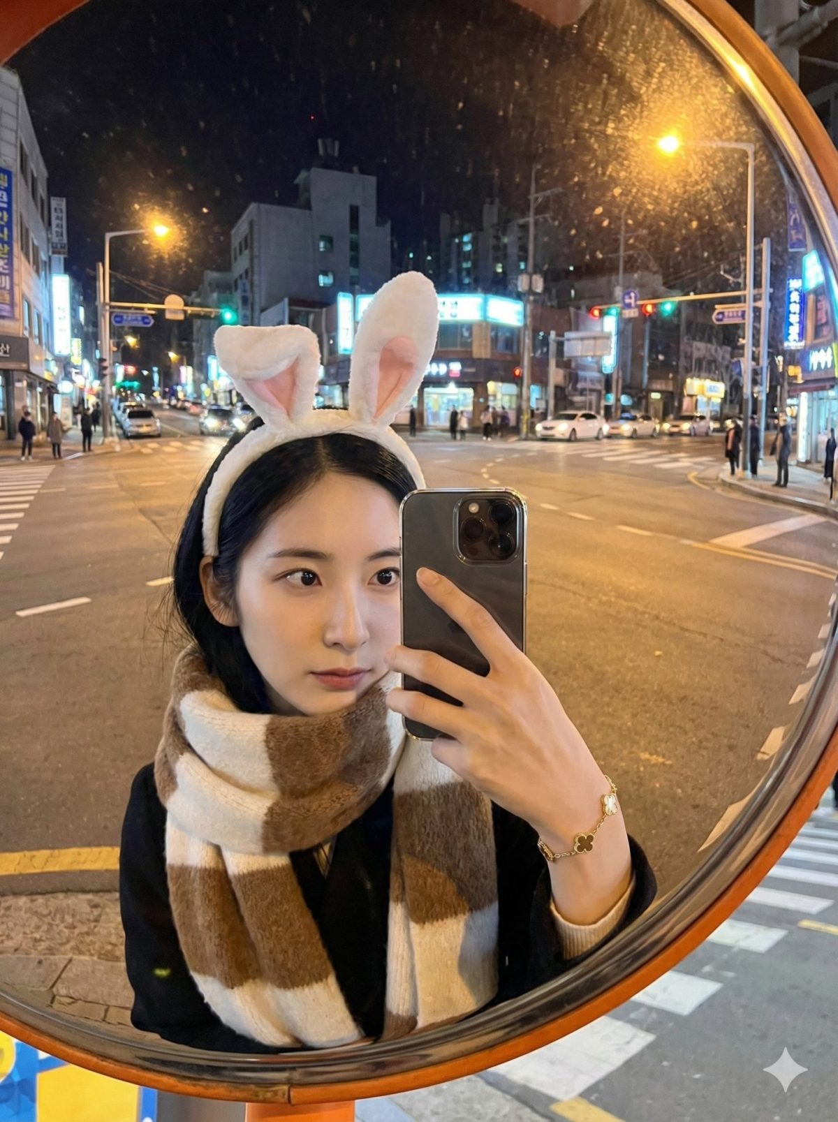 Nanobanana模型生成 路口转角反光镜 - AI绘画提示词参考