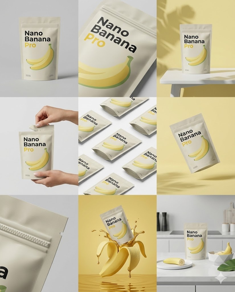 Nanobanana模型生成 3×3网格高端影棚产品故事板方案 - AI绘画提示词参考