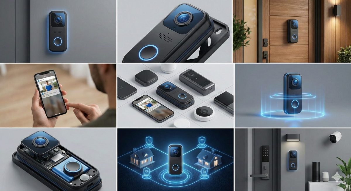 Nanobanana模型生成 守护之眼智能门铃 - AI绘画提示词参考