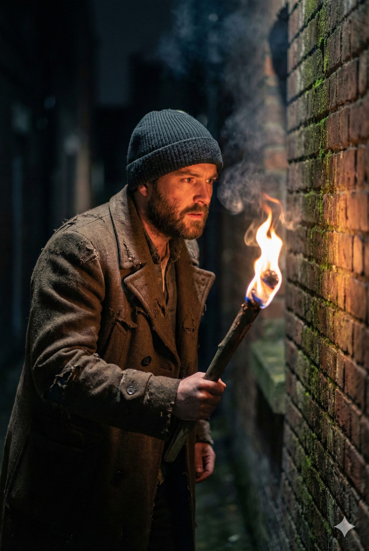 Nanobanana模型生成 幽巷持火青年 - AI绘画提示词参考