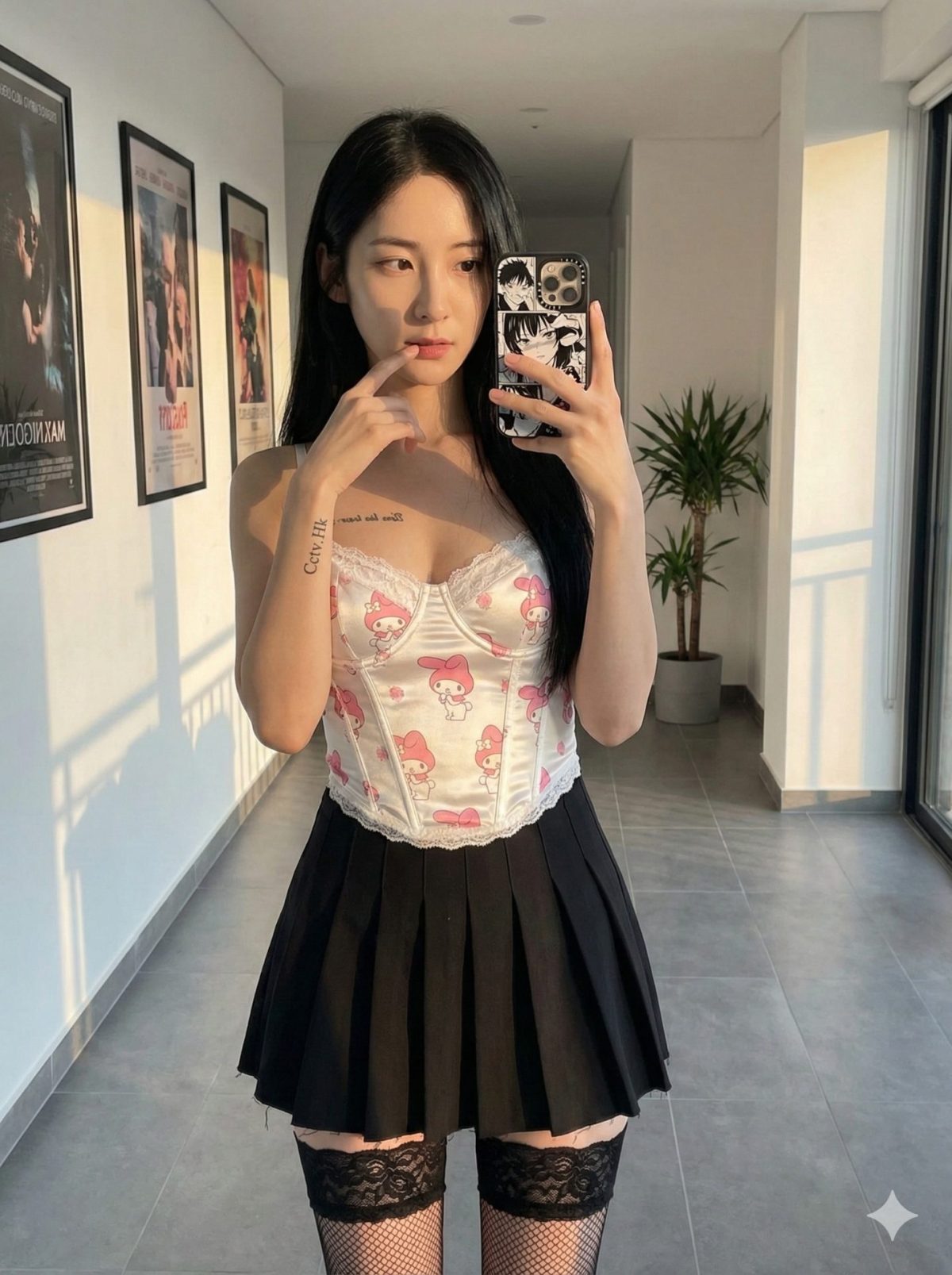 Nanobanana模型生成 缎面粉色卡通少女写真 - AI绘画提示词参考