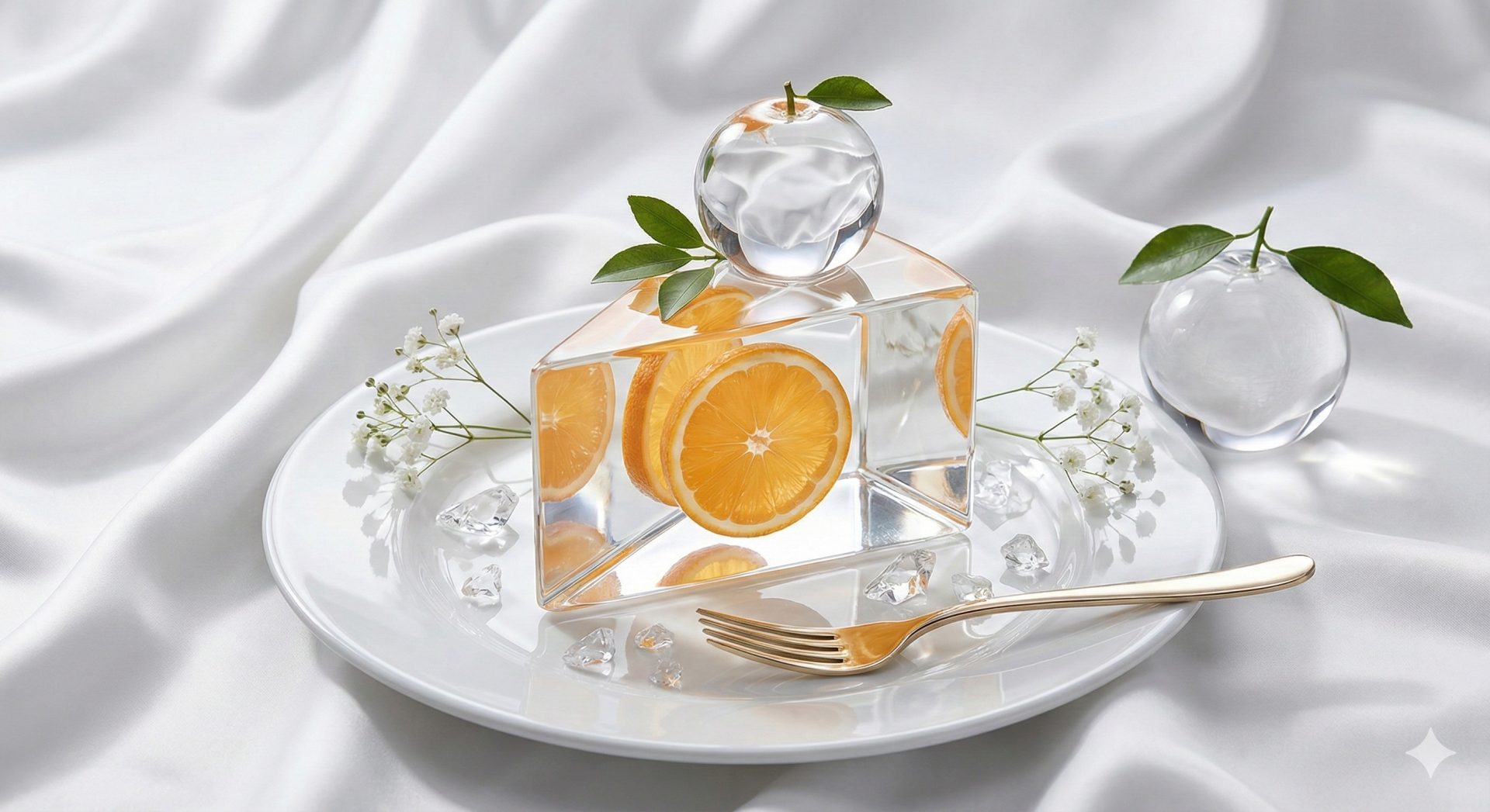 Crystal Glass Orange Cake | 水晶棱镜橙香蛋糕