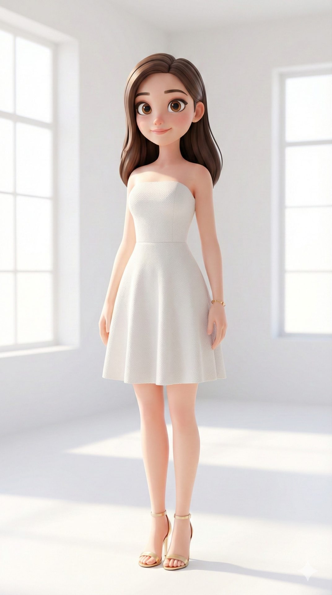 Nanobanana模型生成 迪士尼风优雅少女 - AI绘画提示词参考