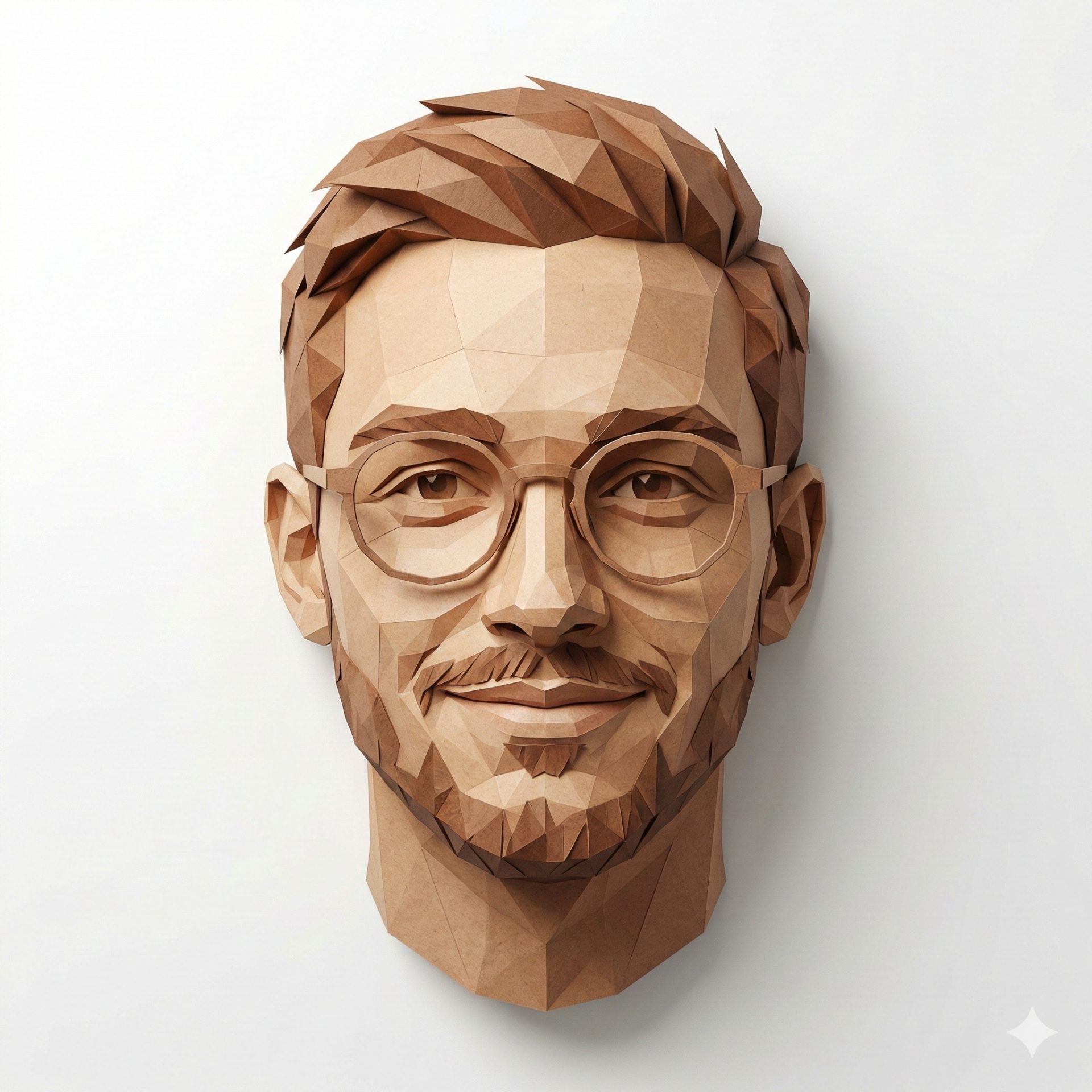 Geometric Paper Craft Portrait | 几何折纸艺术肖像