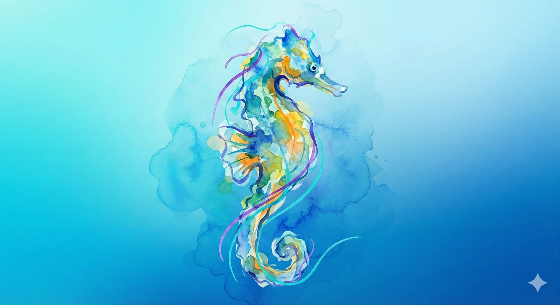 Fluid Seahorse Abstract | 灵动海马抽象