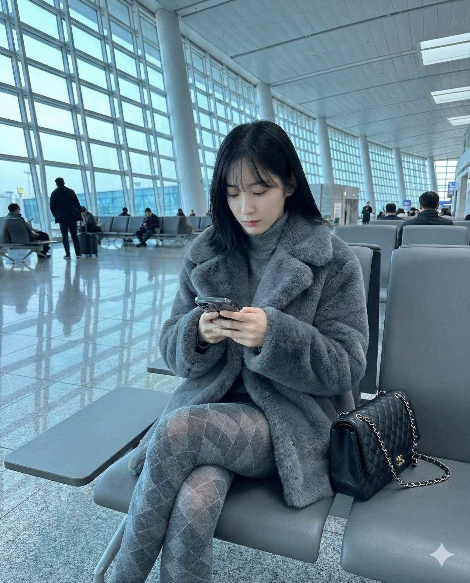 Nanobanana模型生成 轻盈空气刘海的年轻亚洲女性 - AI绘画提示词参考