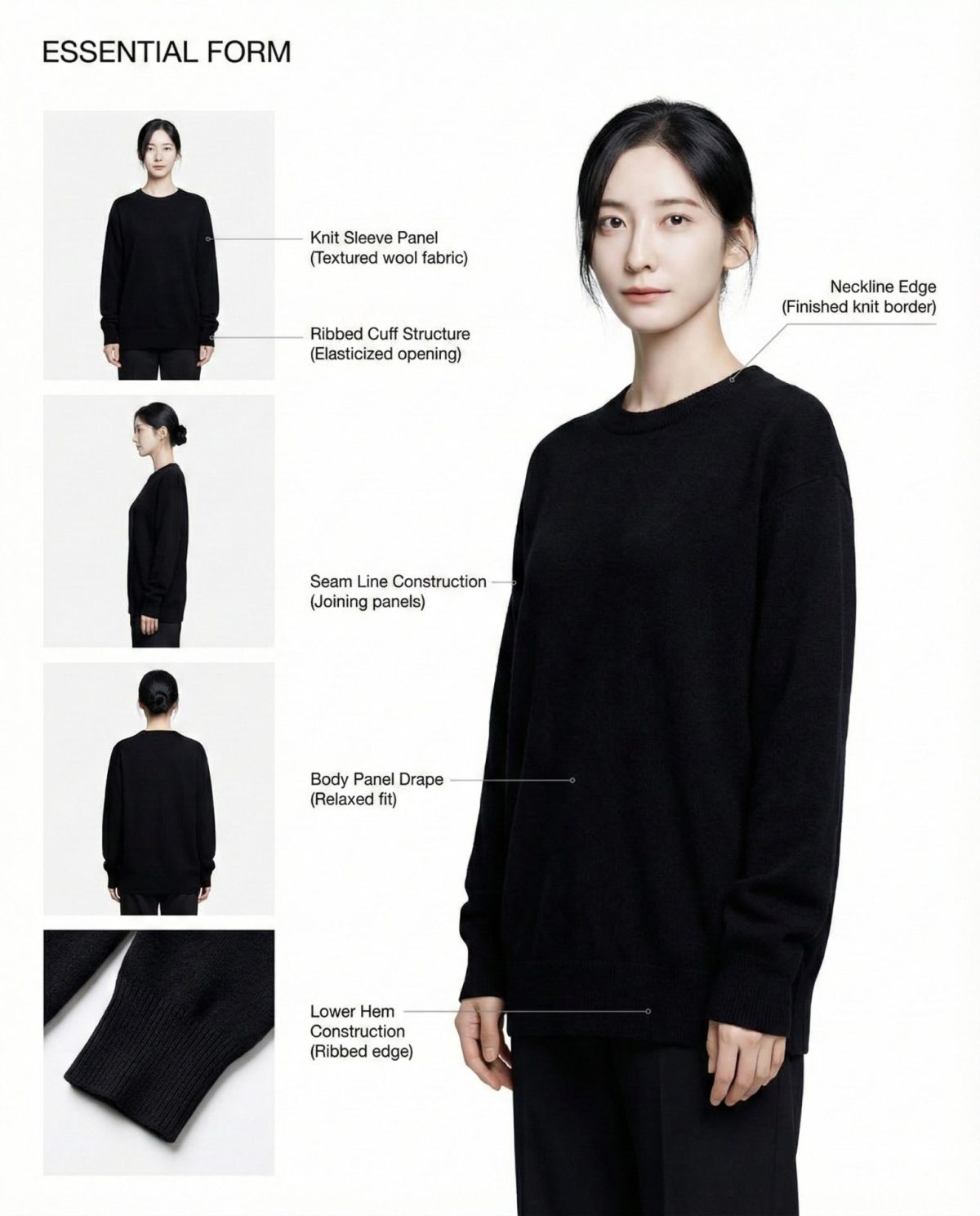 Nanobanana模型生成 极简北欧时装技术图解 - AI绘画提示词参考