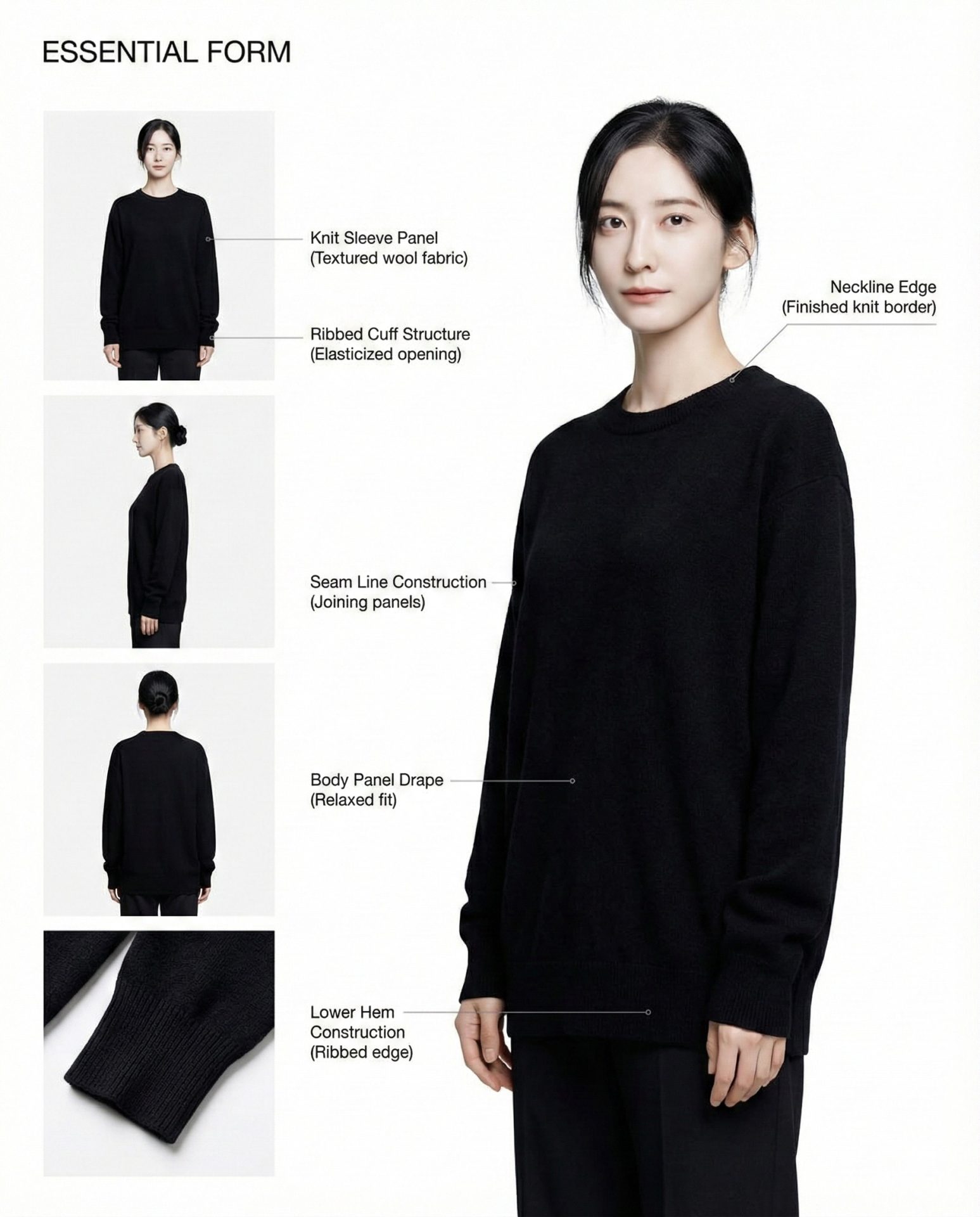 Nanobanana模型生成 极简北欧时装技术图解 - AI绘画提示词参考