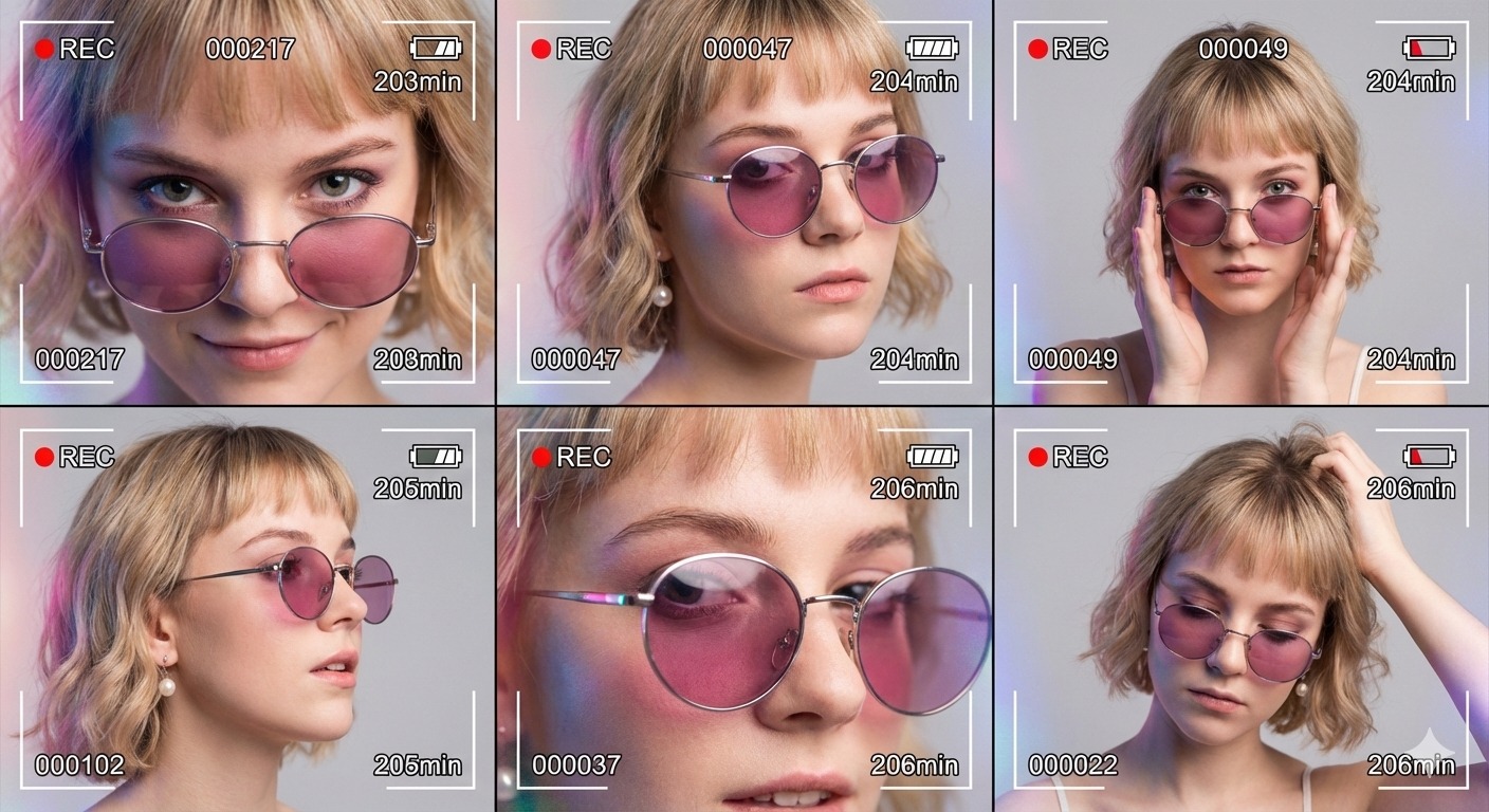 Nanobanana模型生成 梦幻Z世代录像拼贴肖像 - AI绘画提示词参考