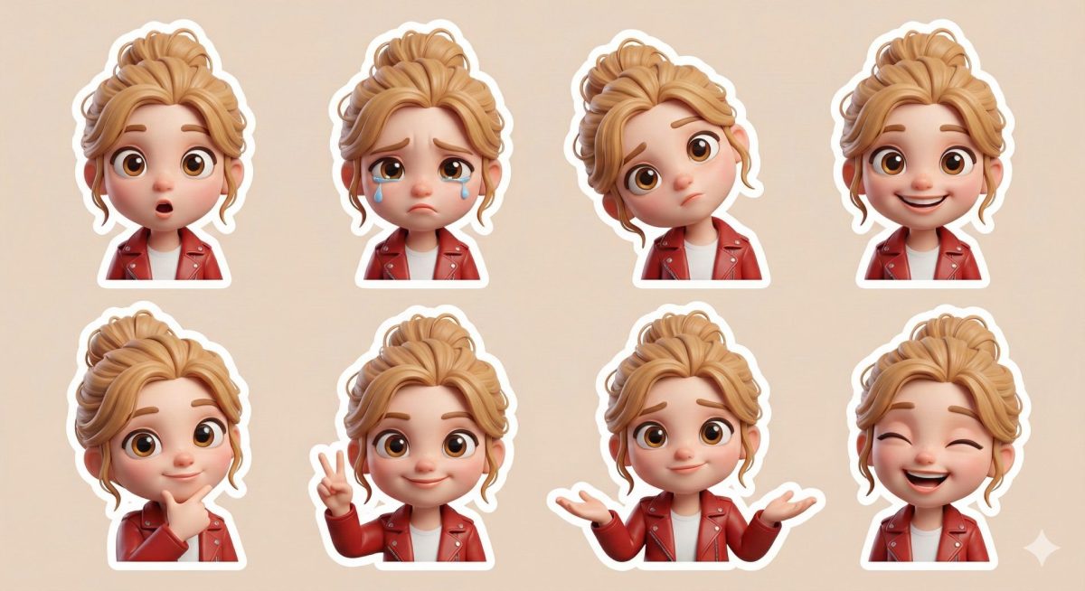 Nanobanana模型生成 皮克斯质感Q萌贴纸系列 - AI绘画提示词参考