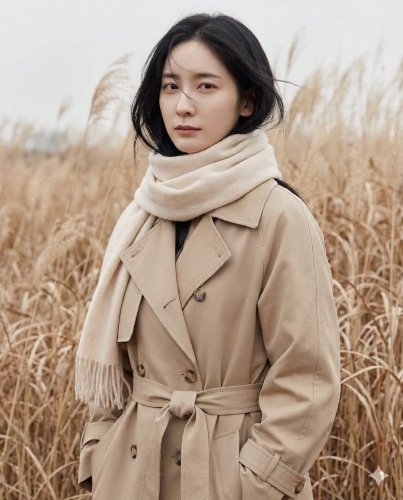 Nanobanana模型生成 芦苇风衣电影感时尚大片 - AI绘画提示词参考