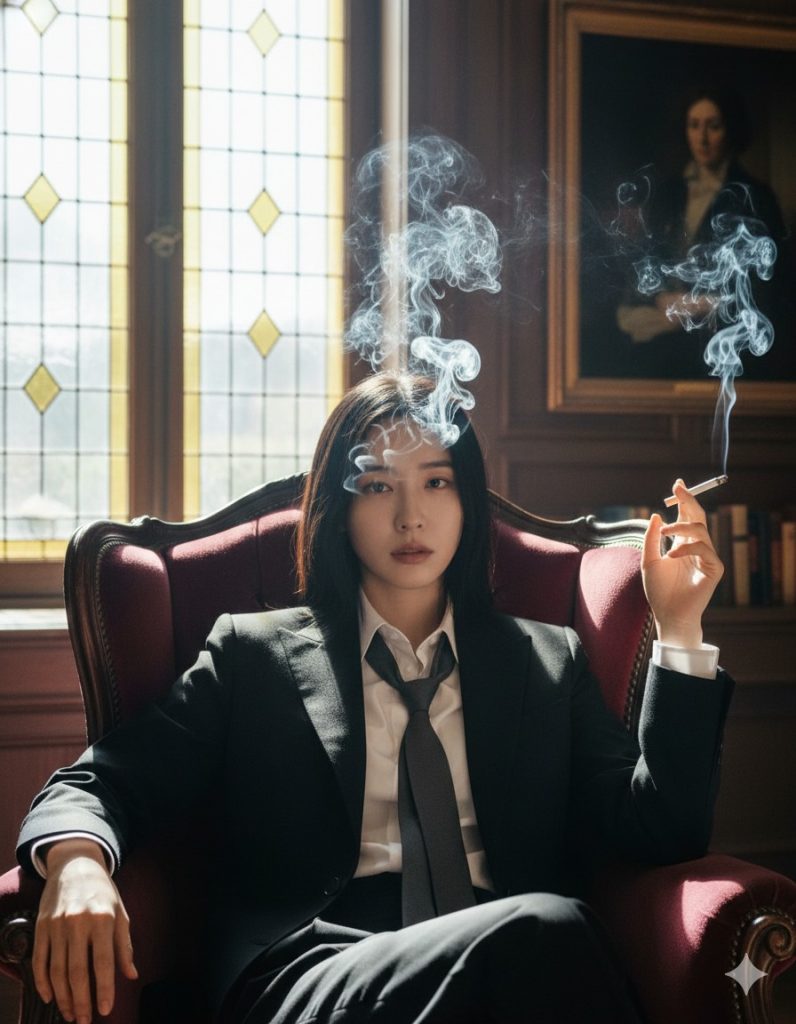 Nanobanana模型生成 光影烟韵复古女郎 - AI绘画提示词参考