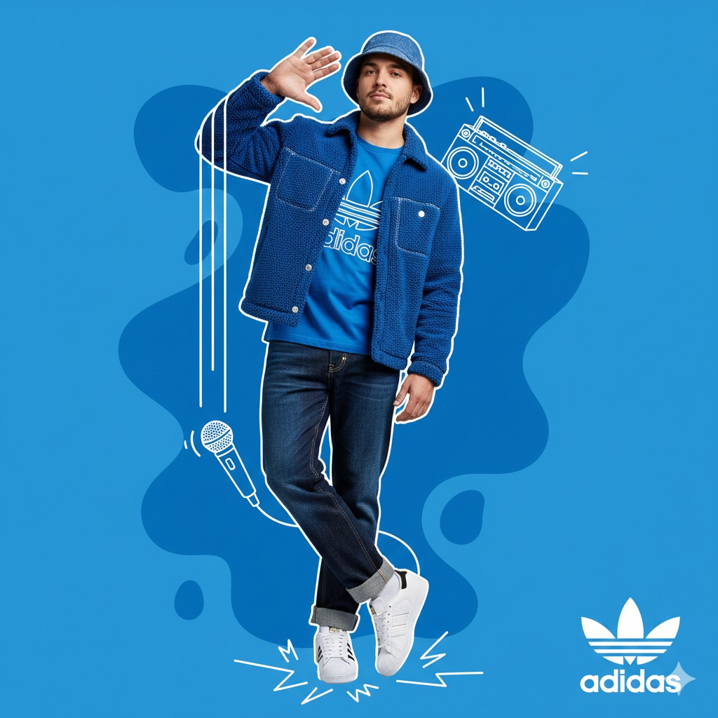 Nanobanana模型生成 一张年轻男子的全身影棚肖像照 - AI绘画提示词参考