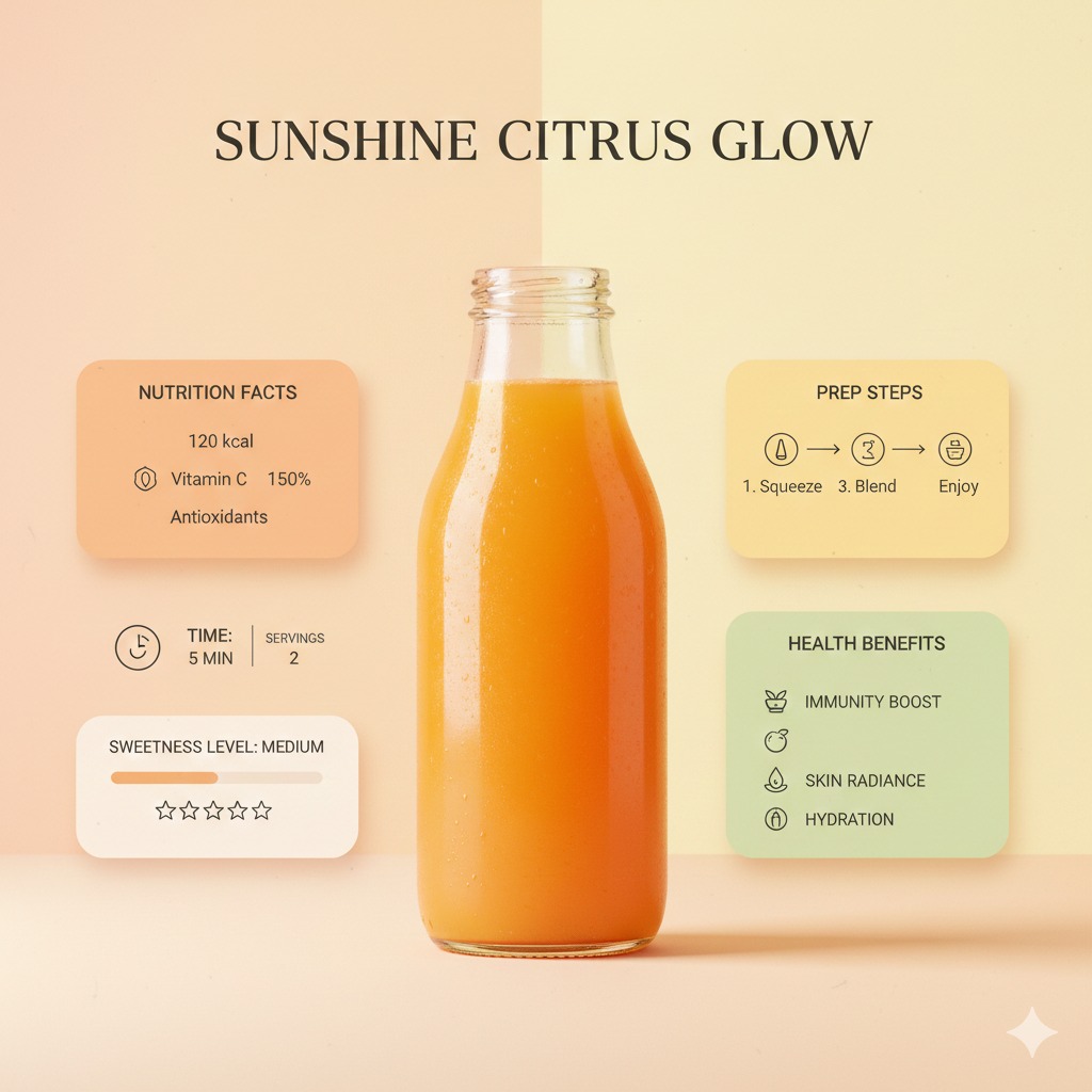 Nanobanana模型生成 极简饮品营养海报 - AI绘画提示词参考