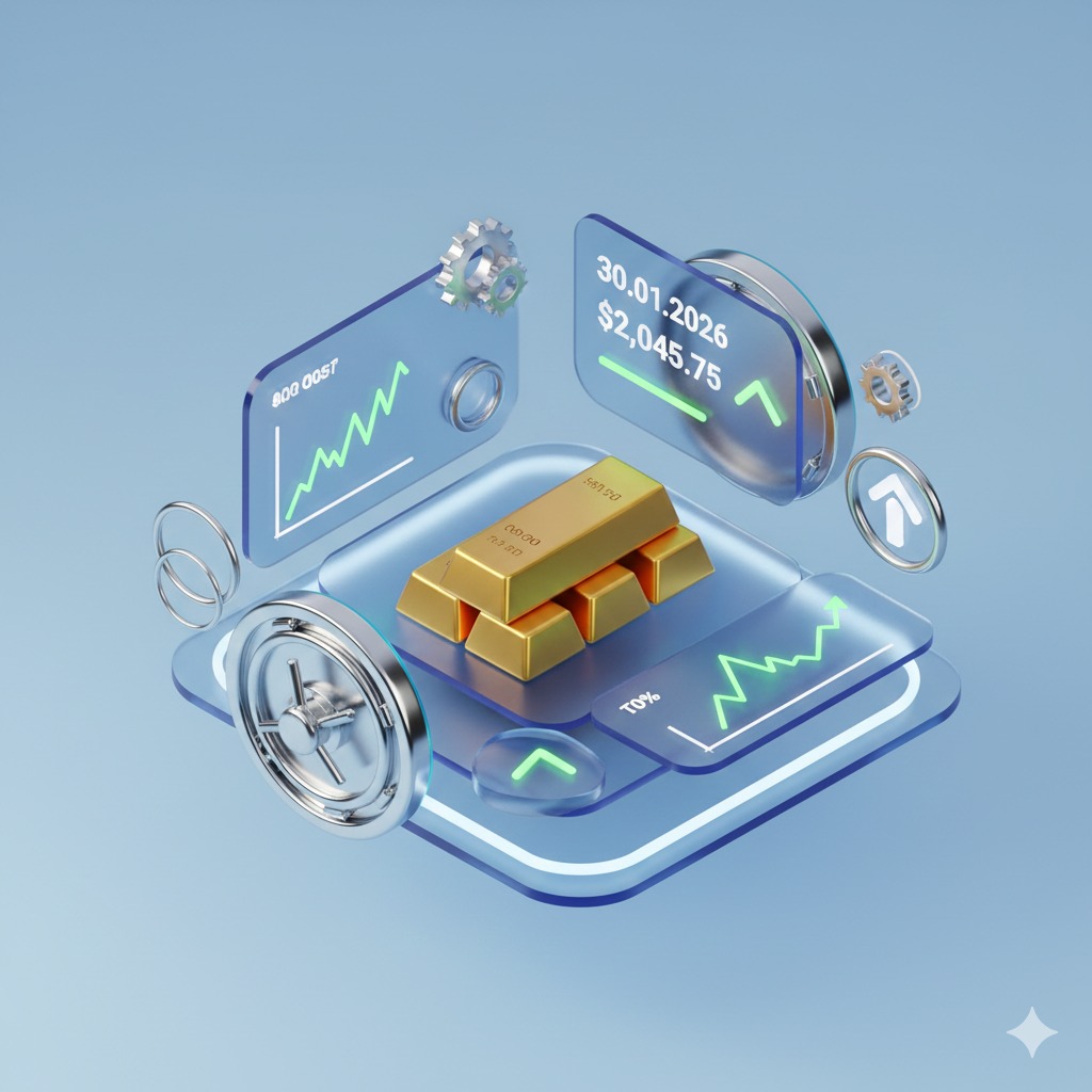 Nanobanana模型生成 透明玻璃里的金条 - AI绘画提示词参考