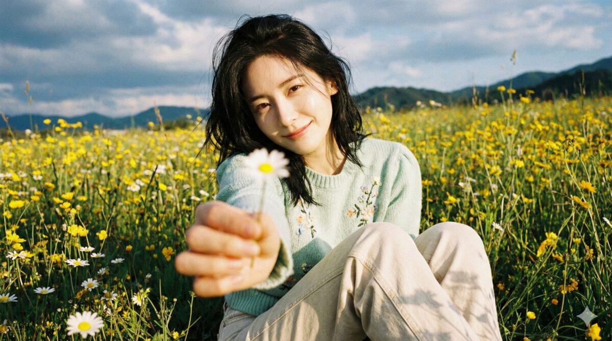 Nanobanana模型生成 阳光雏菊少女 - AI绘画提示词参考