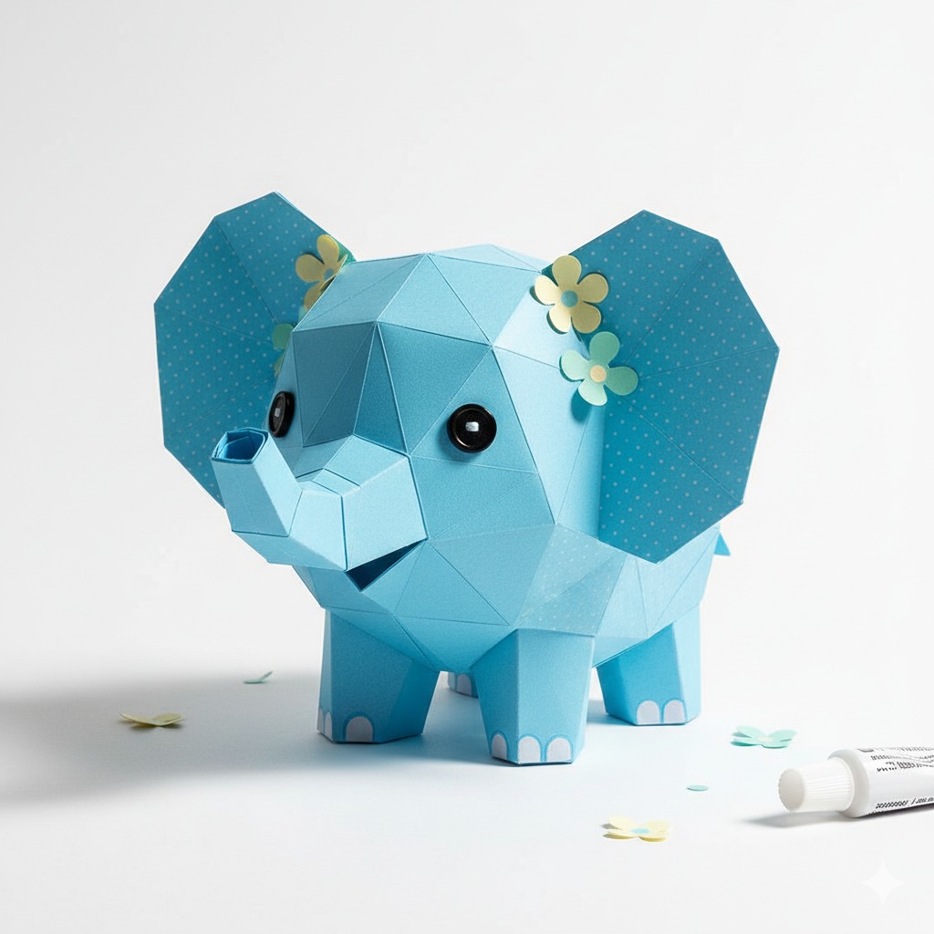 Kawaii Origami Animals | 极简折纸萌兽 6 Nanobanana模型生成 梦幻折纸小兽特写 - AI绘画提示词参考