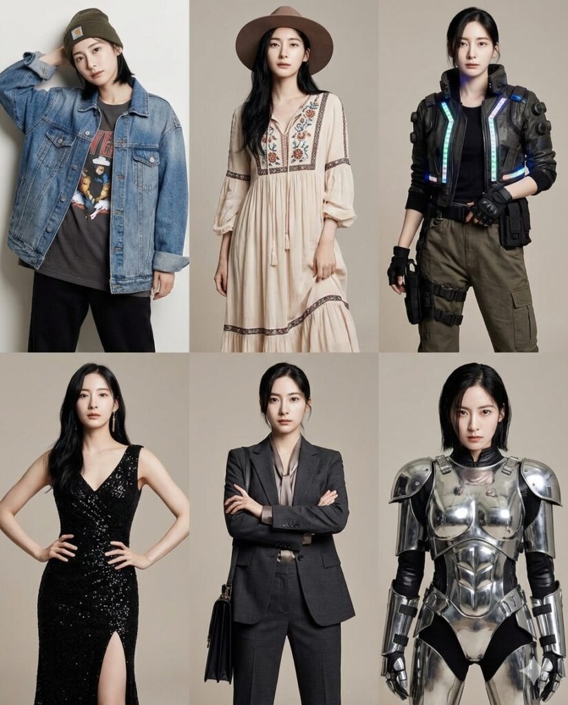 Nanobanana模型生成 一框六格·风格女王 - AI绘画提示词参考