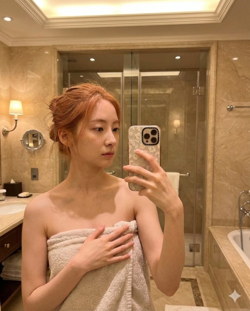 Nanobanana模型生成 暖光轻奢浴室照 - AI绘画提示词参考