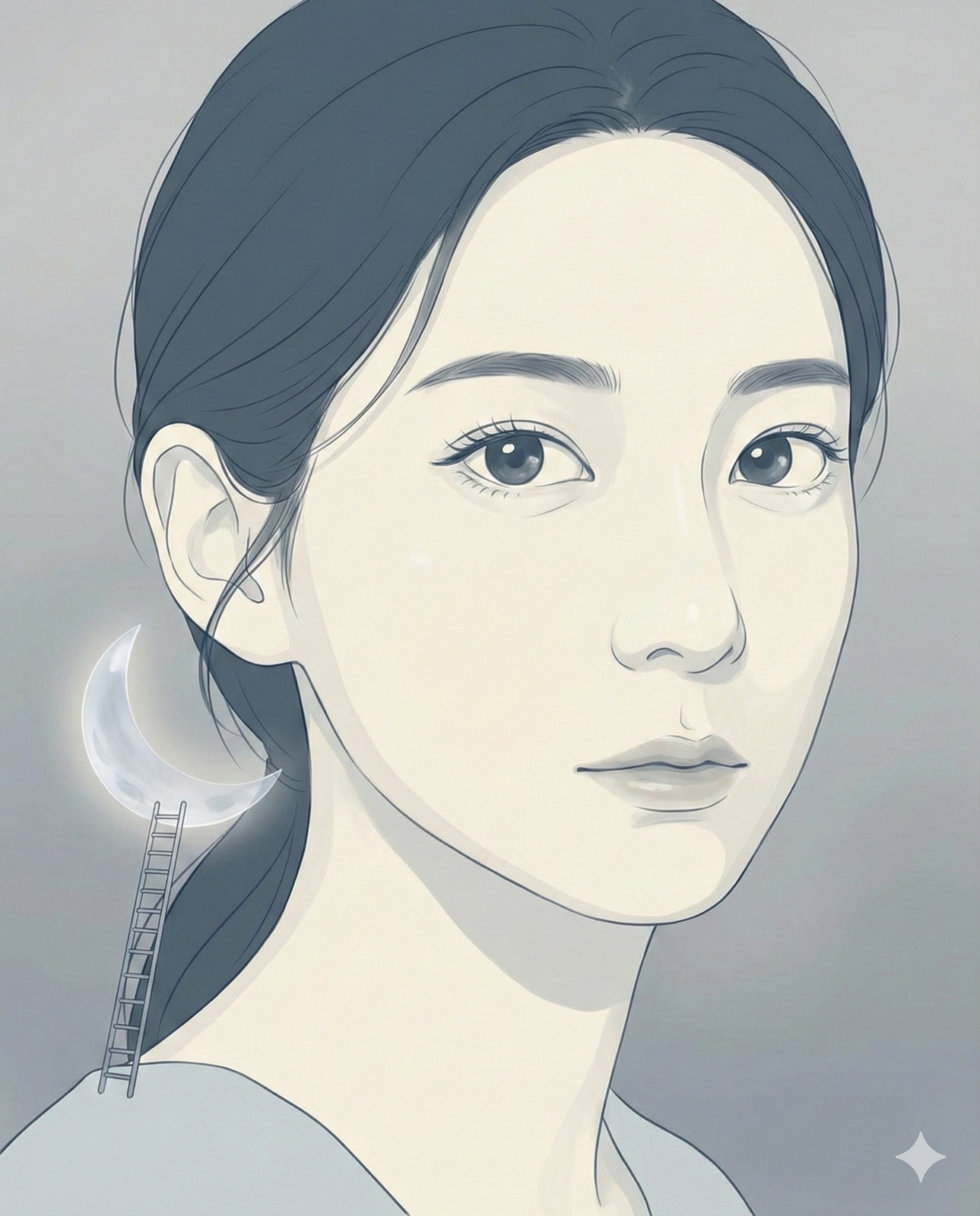 Nanobanana模型生成 极简诗意肖像 - AI绘画提示词参考