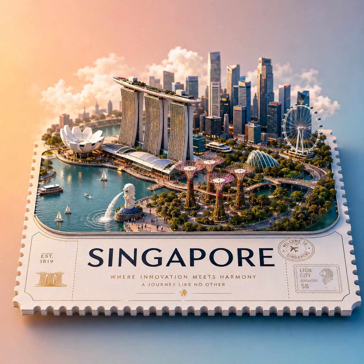 Premium 3D Isometric Floating Miniature Travel Poster | 高端3D等轴测浮空缩微景观旅游海报 2 Nanobanana Pro 生成 高端3D等轴测浮空缩微景观旅游海报 - AI绘画提示词