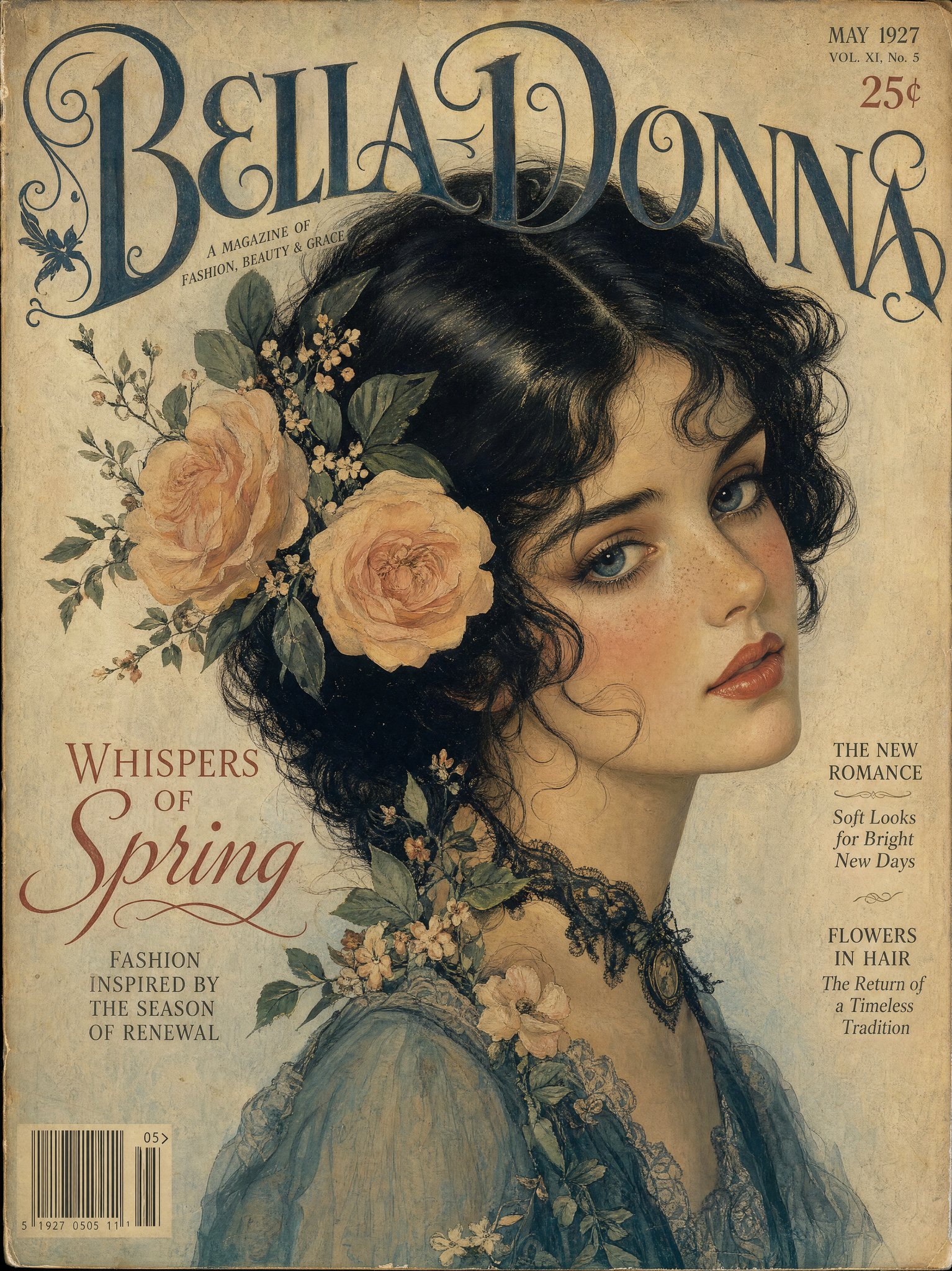 Vintage Gouache Fashion Magazine Cover | 复古水粉时尚杂志封面插画 2 Nanobanana Pro 生成 复古水粉时尚杂志封面插画 - AI绘画提示词