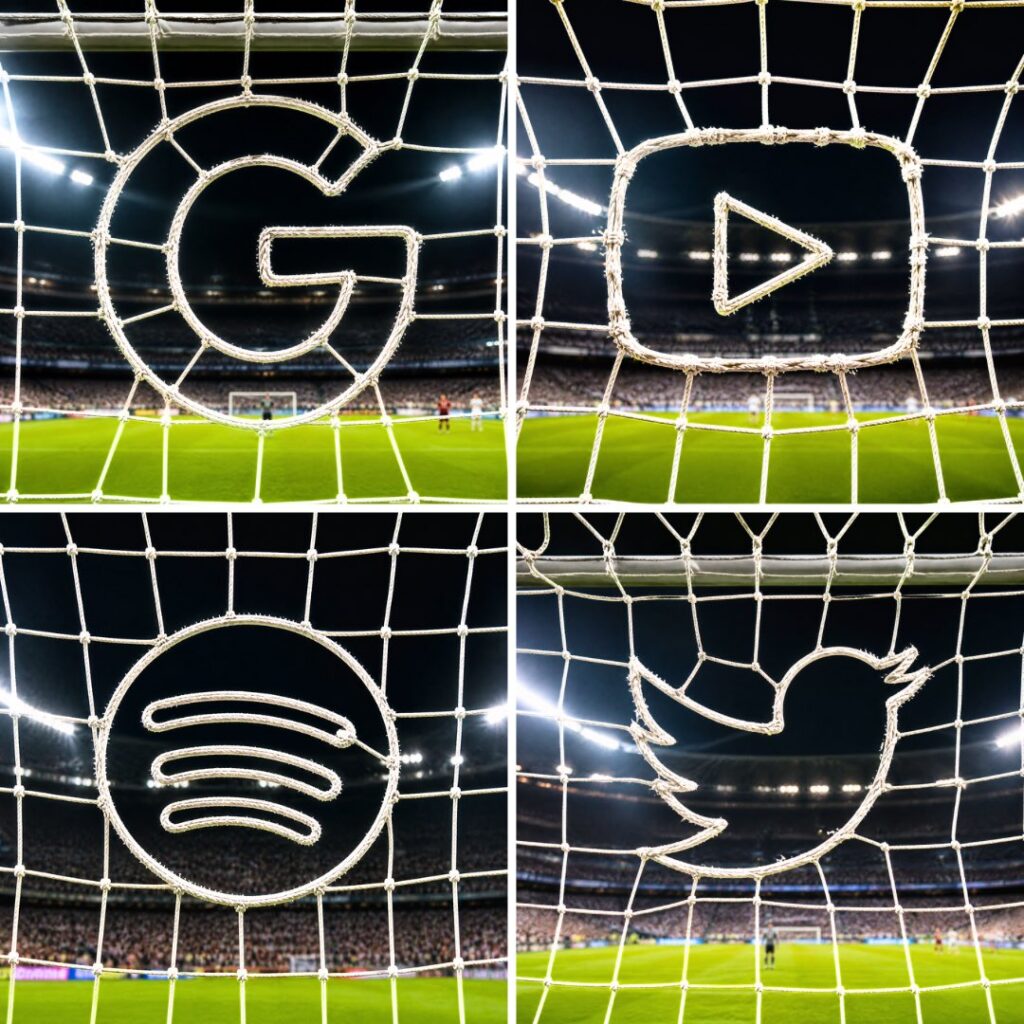 Hyper Realistic Football Goal Net Brand Logo | 足球网绳索编织品牌标志特写 3 Nanobanana Pro 生成 足球网绳索编织品牌标志特写 - AI绘画提示词