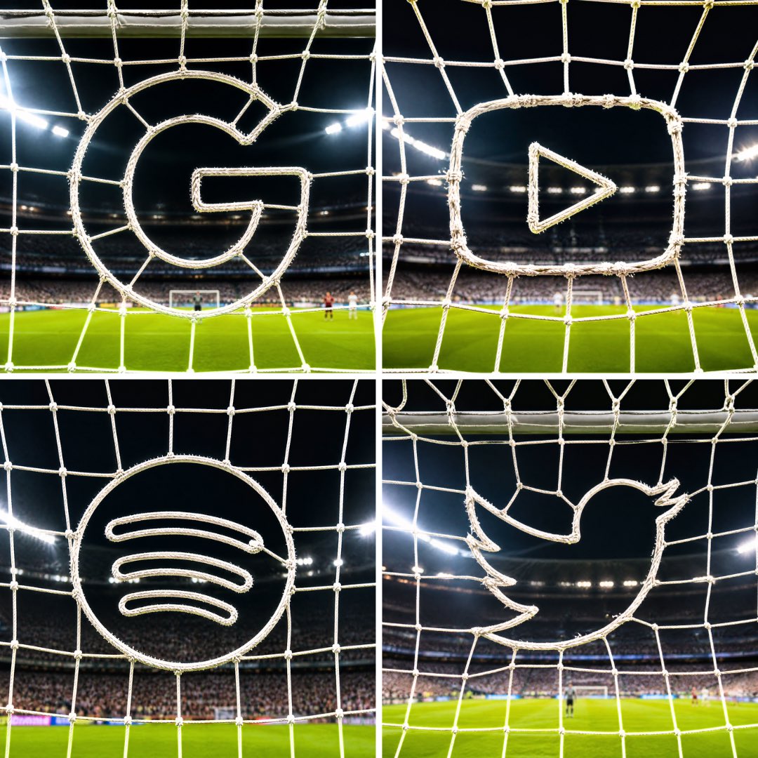 Hyper Realistic Football Goal Net Brand Logo | 足球网绳索编织品牌标志特写 2 Nanobanana Pro 生成 足球网绳索编织品牌标志特写 - AI绘画提示词