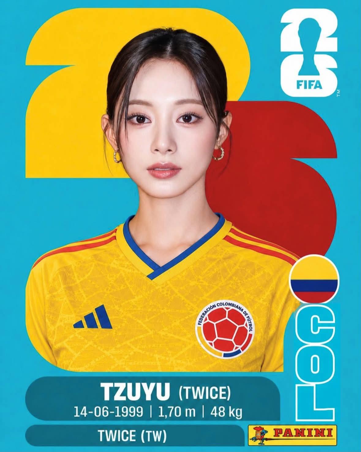 Panini Fifa 2026 Kpop Colombia Sticker Card | 2026世界杯Kpop偶像哥伦比亚球星贴纸卡 2 Nanobanana Pro 生成 2026世界杯Kpop偶像哥伦比亚球星贴纸卡 - AI绘画提示词