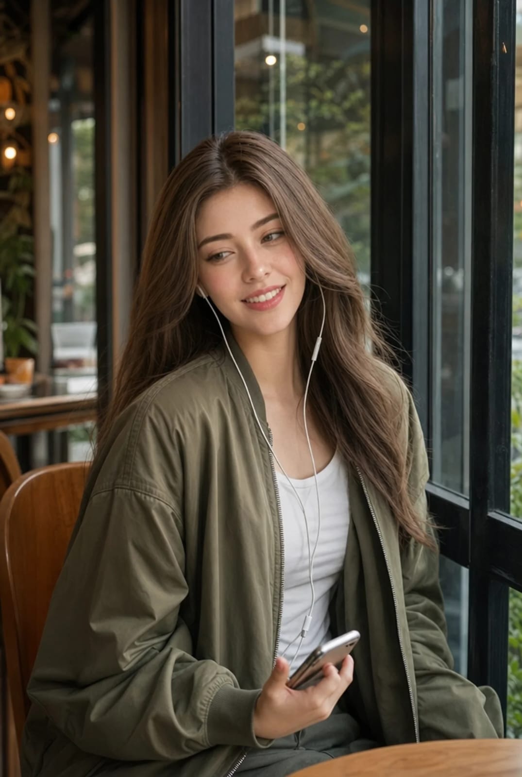 Ultra Realistic Asian Woman Cafe Portrait | 咖啡馆窗边质感写实亚洲女性人像 2 Nanobanana Pro 生成 咖啡馆窗边质感写实亚洲女性人像 - AI绘画提示词