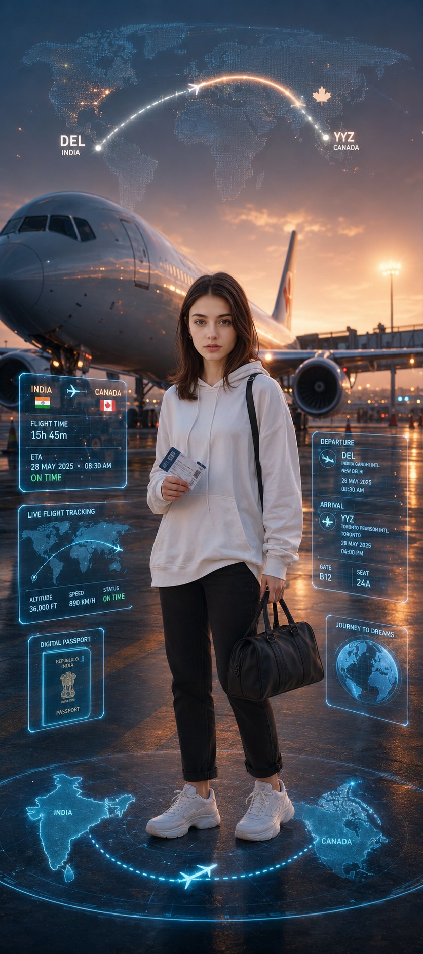 Nanobanana Pro 生成 超写实电影感国际旅行海报 - AI绘画提示词