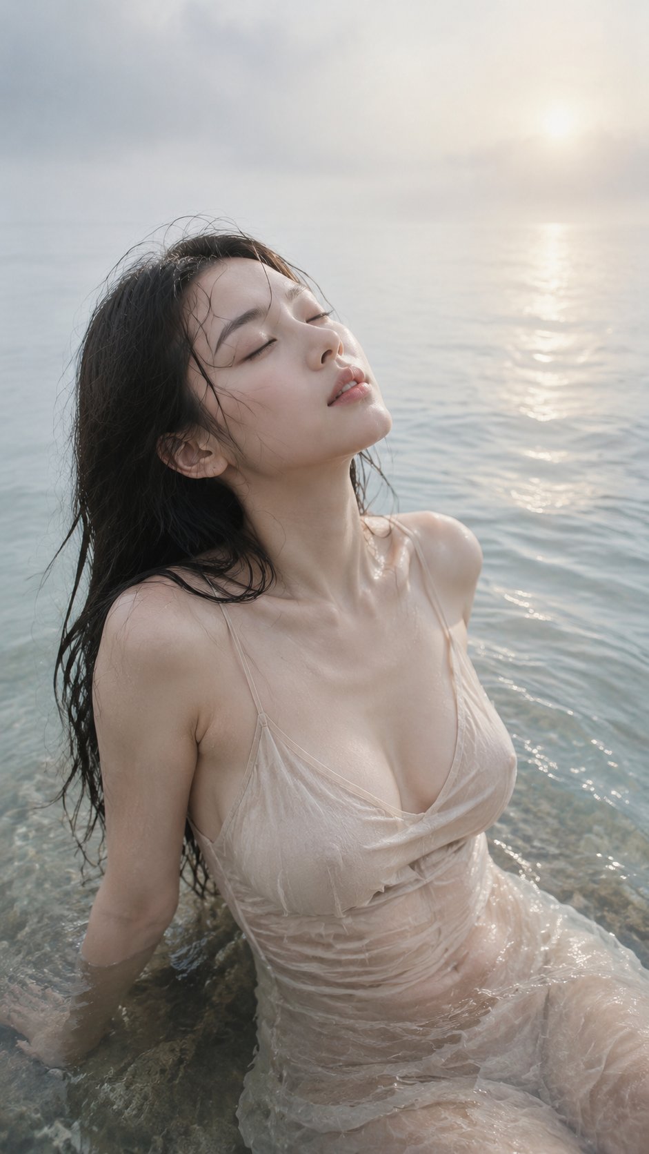 Cinematic Liquid Silence Portrait East Asian Woman | 电影感液体沉默东亚女性肖像 2 Nanobanana Pro 生成 电影感液体沉默东亚女性肖像 - AI绘画提示词