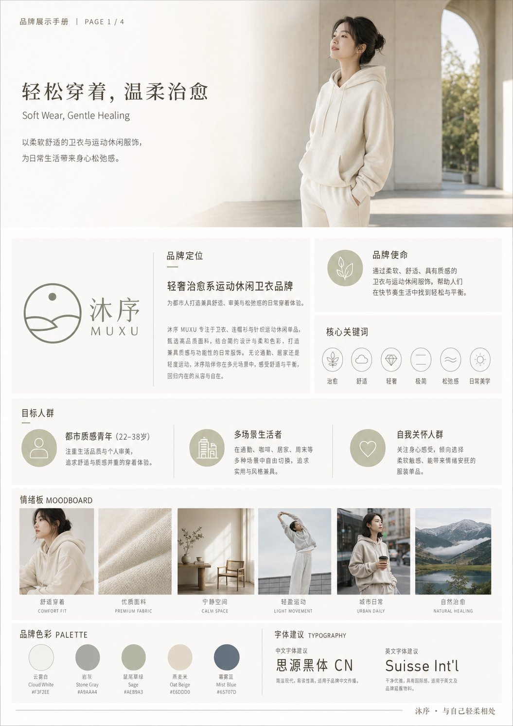 Nanobanana Pro 生成 原创运动休闲卫衣品牌全案设计 - AI绘画提示词