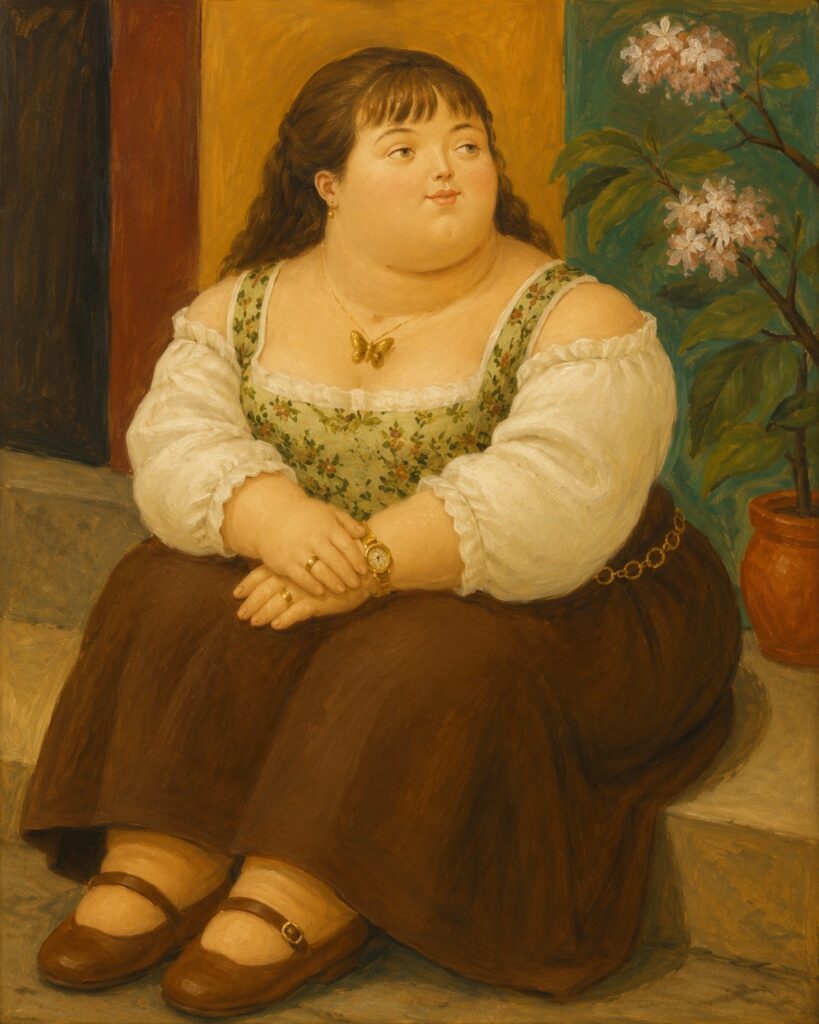 Fernando Botero Style Portrait Transformation | 费尔南多博特罗风格膨胀人物肖像 6 Nanobanana Pro 生成 费尔南多博特罗风格膨胀人物肖像 - AI绘画提示词