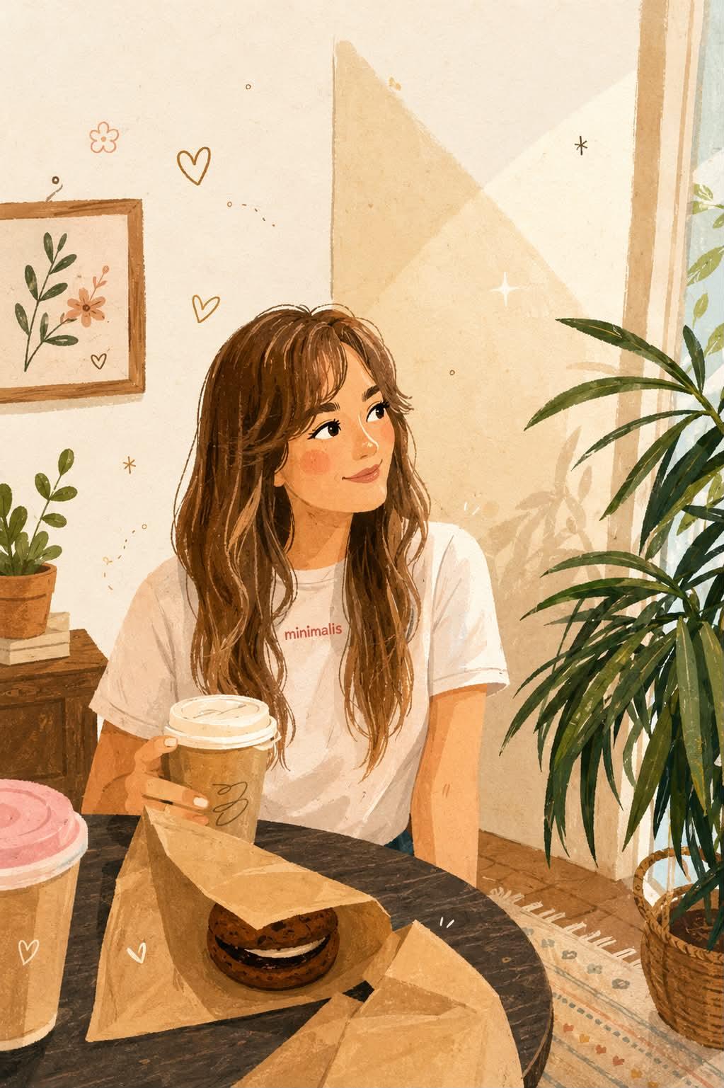Cozy Hand Painted Storybook Illustration Cafe | 温暖治愈系手绘童话风插画 2 Nanobanana Pro 生成 温暖治愈系手绘童话风插画 - AI绘画提示词