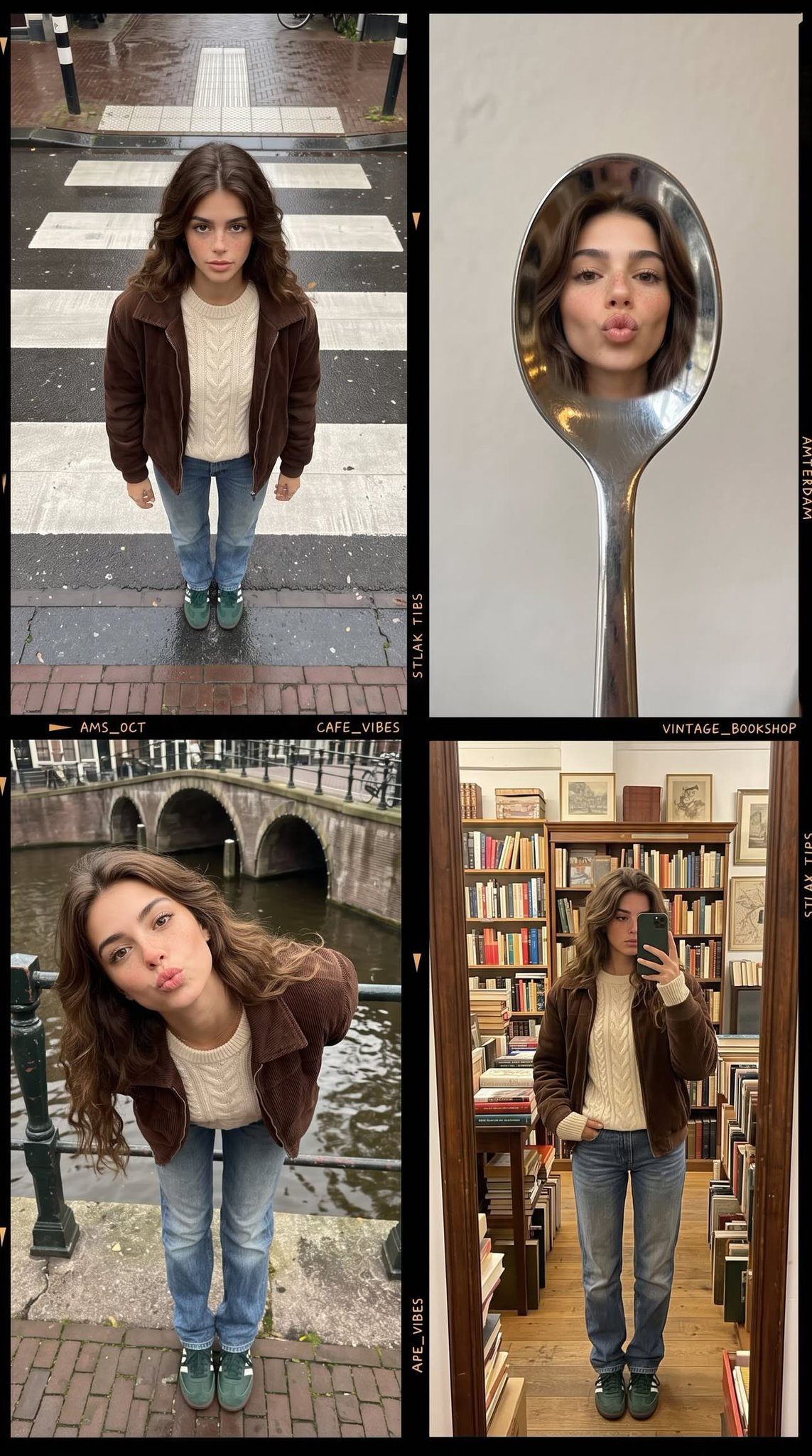 Nanobanana Pro 生成 城市旅行时尚杂志拼贴画 - AI绘画提示词