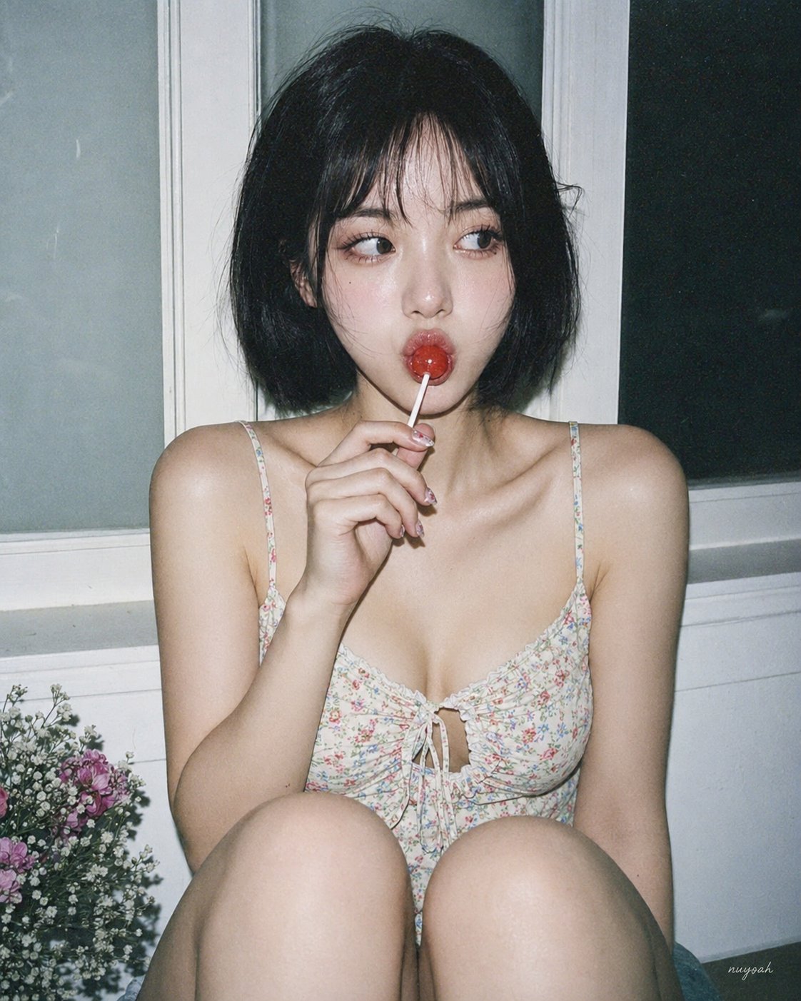 Y2K 90S Point And Shoot Flash Film Portrait | 90年代傻瓜相机直闪快照Y2K复古胶片人像 2 Nanobanana Pro 生成 90年代傻瓜相机直闪快照Y2K复古胶片人像 - AI绘画提示词